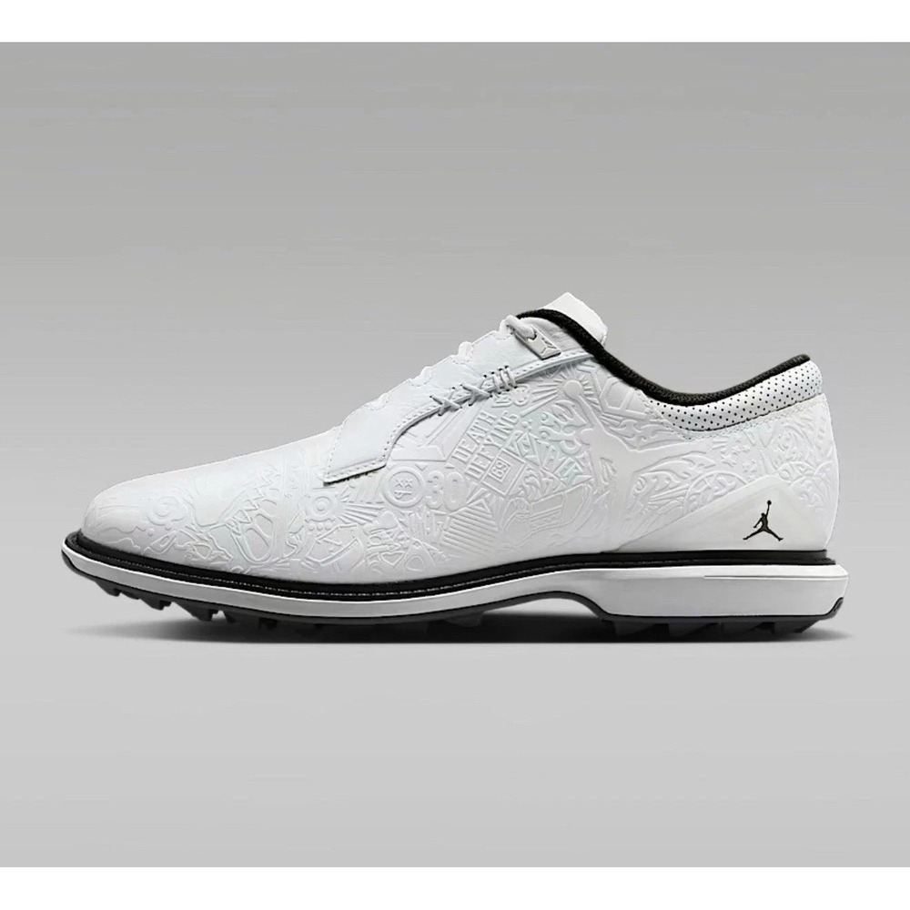 NEW Nike Air Jordan ADG 5 Mens Size 9 Low White Black Golf FQ7874-102 RARE